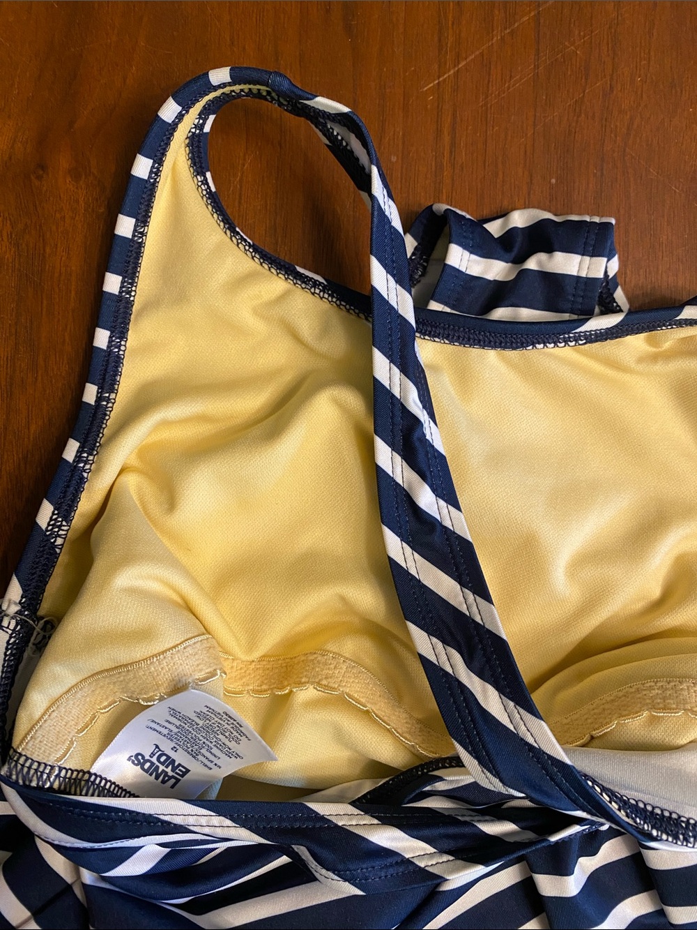 Lands End Striped One Piece Swimsuit - Picture 3 of 5